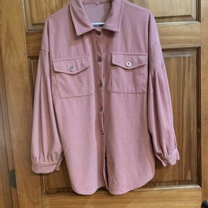 Pink Corduroy Women's Shirt